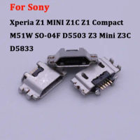 10PCS For Sony Xperia Z1 MINI Z1C Z1 Compact M51W SO-04F D5503 Z3 Mini Z3C D5833 Micro USB Jack Charger Port Charging Connector