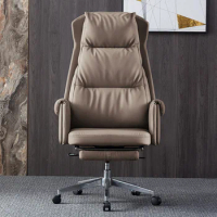 Individual Nordic Office Chair Ergonomic Arm Wheels Mobile Leather Office Chair Gaming Cadeira Computador Modern Furnitures