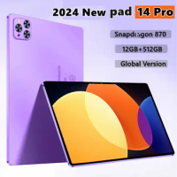 New Original 4K Pad 14 Pro Max Tablet PC 128GB 512GB Global Version 2024 Tablet Android 12 Snapdragon 870 5G WIFI pk Pad 6 Pro