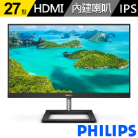 Philips 飛利浦 278E1A 27型IPS 4K 60Hz 平面美型電腦螢幕(內建喇叭/HDMI/DP/4ms)