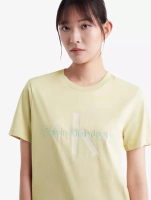 Calvin Klein CALVIN KLEIN JEANS - ORGANIC COTTON MONOGRAM CREWNECK TEE - Green - green