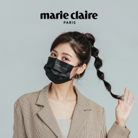 【ONEDER旺達】Marie Claire 美麗佳人一般醫療口罩(30入組) 平面醫療口罩- 墨岩黑MC-BZ004