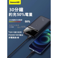 Baseus無線充電 行充電源 倍思磁吸充電器 baseus行動電源 倍思無線充電 蘋果無線充 iPhone磁吸無線充