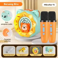 LB - Mainan Mikrofon Anak Karaoke Speaker Bluetooth Mic Wireless Karaoke Nirkabel Untuk Anak-Speaker