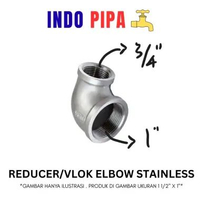REDUCER ELBOW STAINLESS UK. 1" X 3/4"