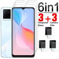 6 in 1 Screen ProtectorFor Vivo Y21 Tempered Glass Lens Film For vivo Y21 Y21s Y33s Y53s 4G Y52 Y72 5G Protective Glass