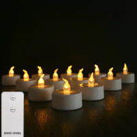 LED Candles 24pcs Pack Battery Operated With/Without Remote LED Candles Flickering For Home Christmas Party Wedding Decoration