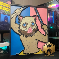 Poster 3D Multilayer Demon Slayer Inosuke Hashibira