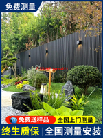 塑木圍欄防腐木柵欄戶外花園籬笆木塑護欄庭院墻板長城板外墻格柵