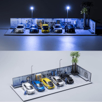 SUNFATT Display Case for Hot Wheels1/64 DioramaGraffiti Scene with LED LightsMatchbox and Hot Wheels