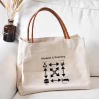 Student Book Bag Women Lady Personalized Canvas Tote Bag Handbag School Bag Shopping Bag Beach Bag Dropshipping