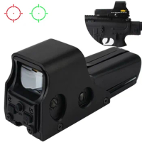 Tactical Holographic Reflex Riflescope Brightness and Windage Adjustable Red Green Dot Sight Airsoft Rifle Hunting Scopes 552