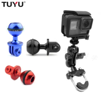 Spiral aluminum ball joint adapter motorcycle fixed installation 360 rotating Gopro 10 9 8INSTA360 ONE sports camera accessories