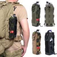 Outdoor Travel Kettle Bag Sport Bag Tactical Molle Water Bottle PouchCanteen Cover Holster EDC Multifunctional Bottle Pouch