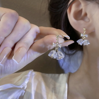 水晶鈴鐺耳釘女年新款潮個性高級耳環時尚輕奢小眾設計感耳飾