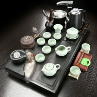 石茶盤茶具套裝整塊烏金石茶臺辦公陶瓷紫砂簡約家用整套喝茶茶海