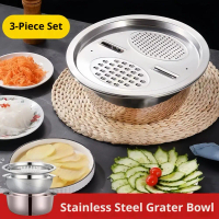 3in1 Multifunctional Thickened Stainless Steel Basin Slicer Grater Available 4 Size G0D4