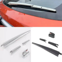 For Honda Vezel HR-V E:HEV 2021-2023 ABS Carbon Fiber Rear Window Wiper Cover Trims Tail Glass Clean Car Exterior Accessories
