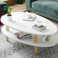 北歐茶幾家用小戶型客廳小圓桌省空間可移動沙發實木腿經濟型邊桌  交換禮物全館免運