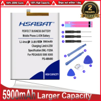 HSABAT 0 Cycle PS-486490 5900mAh Battery for Asus Pegasus 5000 X005 High Quality Mobile Phone Replacement Accumulator