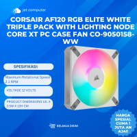 CORSAIR AF120 RGB ELITE WHITE Triple Pack with Lighting Node CORE XT PC Case Fan CO-9050158-WW