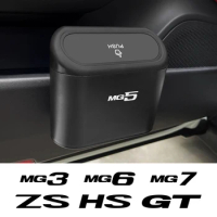 Car Trash Can Storage Box Auto Interior Accessories For MG ZS EV ZR ZX ZT HS GT GS TF Hector Mulan Gundam MG3 MG4 MG5 MG6 MG7