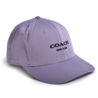 COACH 簡約刺繡LOGO棉質棒球帽-淺紫色