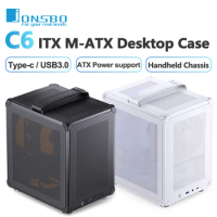 Jonsbo C6-ITX Handle Case MATX ITX MESH Boards Type-c ATX Power Supply Desktop Game Office Small Cooling Computer C6 Chassis