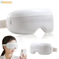 Eye Massager Type-C 4D Acupoint Massager Smart Airbag Vibration Eye Care Instrument Eye Massage Glasses Fatigue Wrinkle&amp; Pouch