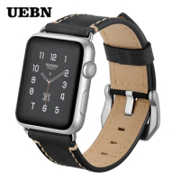 Leather Silver Buckle Band For Apple Watch SerieS 5 44mm 40mm Strap For IWatch 4 3 42mm 38mm Bracelet Replacement Bands bands