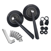 KuLeyp  กระจกมอเตอร์ไซค์ สีดำ พร้อมกล่อง กระจกมองข้างมอเตอร์ไซค์ กระจกแต่งมอเตอร์ไซค์ for VESPA Spri