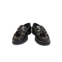【二手名牌BRAND OFF】TOD S 托德斯 黑色 牛皮 流蘇 樂福鞋 #6A