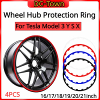 Wheel Hub Protection Ring16/17/18/19/20/21 inch for Tesla Model 3 Y S X Car Rims Ring Protectors Vehicle Wheel Rims Guard Strips