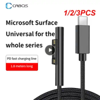 1/2/3PCS USB Type C Power Supply Charger Adapter 65W 15V 3A PD Fast Charging Cable Cord for Microsoft Surface 3 4 5 6 GO