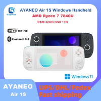 New AYANEO Air 1S AMD Ryzen 7 7840U Windows Handheld Game Console Windows 11 Mini PC Video Laptop Game Player 5.5inch 1080P