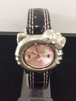 【震撼精品百貨】Hello Kitty 凱蒂貓-手錶-造型錶面-黑色錶帶【共1款】 震撼日式精品百貨