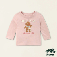 【Roots】Roots 嬰兒-經典傳承系列 可愛圖案長袖上衣(粉色)