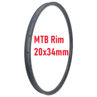 20x34mm Carbon MTB Wheel Rim 329g Super Light MTB Bicycle Rim Disc Brake Mtb Bike Rim