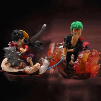 9.5cm Anime One Piece Zoro Figure G5 Series Monkey D Luffy Q Version Anime Figure Statue PVC Gk Collection Model Toys for Kids