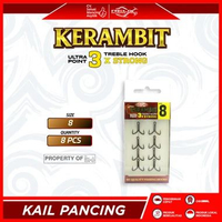 TREBLE HOOK KERAMBIT RELIX NUSANTARA | 3X STRONG ULTRA POINT | SIZE 8/10/12, Kerambit no.8