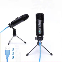 Metal USB Condenser Recording Microphone For Laptop MAC Or Windows Cardioid Studio Recording Vocals Voice Over, YouTube