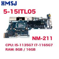 For Lenovo Ideapad 5-15ITL05 Laptop Motherboard NM-D211 CPU: I5-1135G7 I7-1165G7 RAM: 8GB / 16GB DDR4 100% Test OK