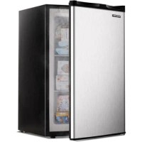Business refrigeration Upright freezer, 3.0 Cubic Feet, Single Door Compact Mini Freezer with Reversible Stainless Steel Door