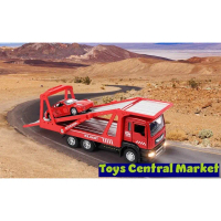1:50 Mini Auto Alloy Tow Truck Transporter, Mainan die cast truk derek pengangkut mobil, miniatur mo