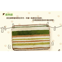 【GREEN BELL綠貝】(森林綠)超纖細維條紋地墊/腳踏墊(約40X60CM)(GBM-304)