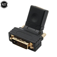 360 Degree Rotary HDMI-compatible to DVI 24+1 Adapter Female to Male HDTV Converter Adaptor for PC PS3 Projector TV Box