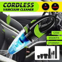 120W 6500pa 12V Car Vacuum Cleaner Car Handheld Vacuum Cleaner Wet &amp; Dry Dual Use Portable Vacuum Cleaners Auto for Home Office