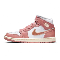 【NIKE 耐吉】休閒鞋 AIR JORDAN 1 MID SE RED STARDUST 金屬乾燥玫瑰 女鞋 FB9892-670