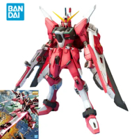Bandai Original GUNDAM Anime Model MG 1/100 ZGMF-X19A JUSTICE GUNDAM Action Figure Assembly Model Toys Gifts for Children