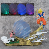 22cm Dragon Ball Z Anime Figure Son Goku Vs Buu Battle Goku Figure Gk Figurine Model Pvc kids toys statue model Figure gifts